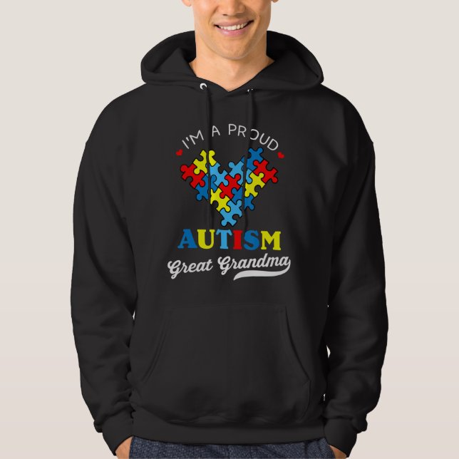 Moletom I'm A Proud Autism Great Grandma - Perfect for gra (Frente)