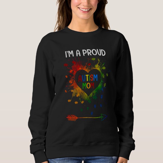 Moletom I'm A Proud Autism Mom Autism Awareness Month Moth (Frente)