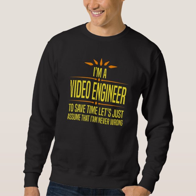 Moletom Im a Video Engineer (Frente)