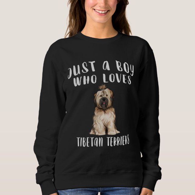 Moletom Im Just A Boy Who Loves Tibetan Terriers Dog (Frente)