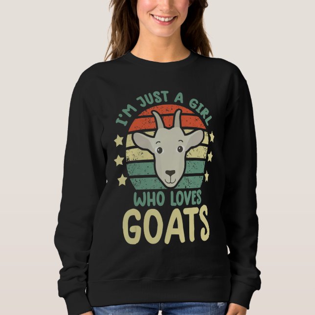 Moletom i'm just a girl who loves goats   goat farmer farm (Frente)