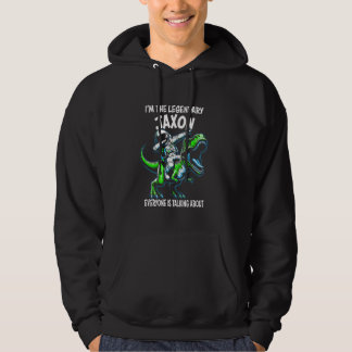 Moletom I'm The Legendary Jaxon Funny Astronaut Dinosaur C