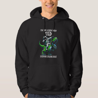 Moletom I'm The Legendary Ted Funny Astronaut Dinosaur Car