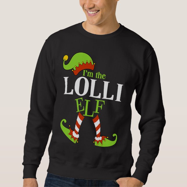 Moletom I'm The LOLLI Elf Family Group Matching PJ Christm (Frente)