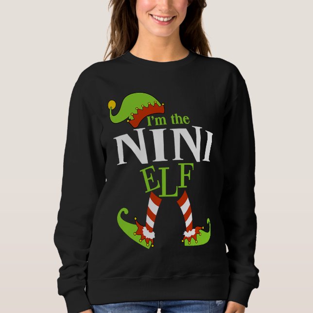 Moletom I'm The NINI Elf Family Group Matching PJ Christma (Frente)