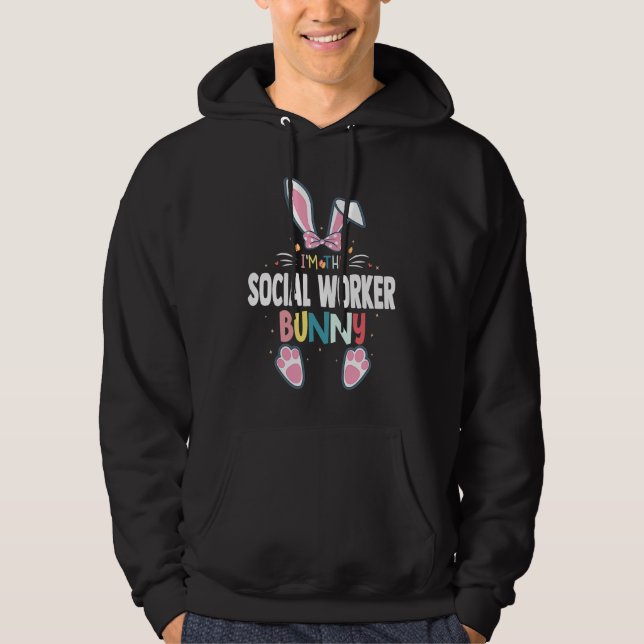 Moletom I'm The Social Worker Bunny Easter Day Rabbit Matc (Frente)