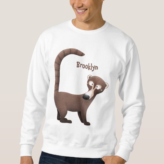 Moletom Imagem curiosa e engraçada de desenho animado de c (Frente)
