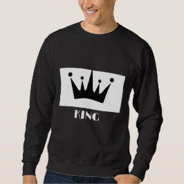 Moletom Imagem da Coroa de Texto King Personalizado Cor Pr