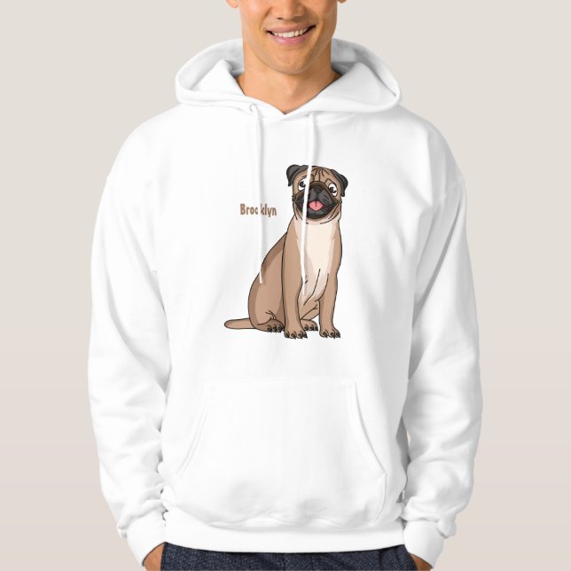 Moletom Imagem de desenho animado de cachorro feliz e engr (Frente)