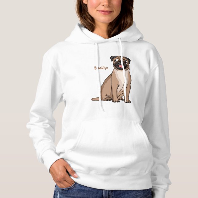 Moletom Imagem de desenho animado de cachorro feliz e engr (Frente)
