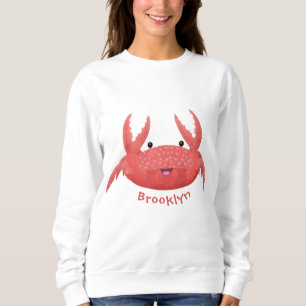Moletom Imagem de desenho animado de caranguejo vermelho-b