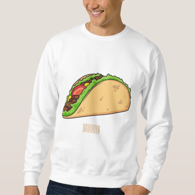 Moletom Imagem de desenho animado do Taco (Frente)