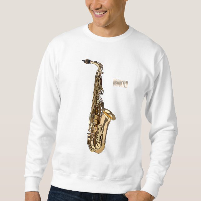 Moletom Imagem de desenhos saxofônicos (Frente)