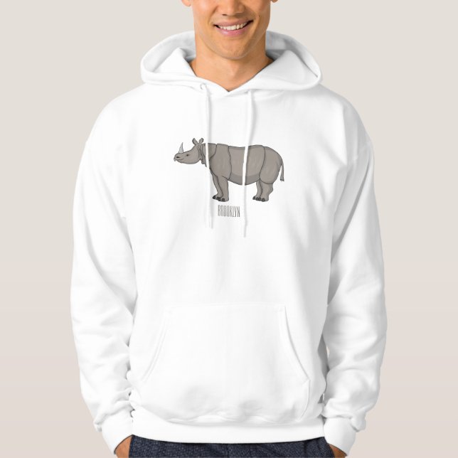 Moletom Imagem do desenho animado de Javan rhinoceros (Frente)