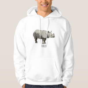 Moletom Imagem do desenho animado de Javan rhinoceros