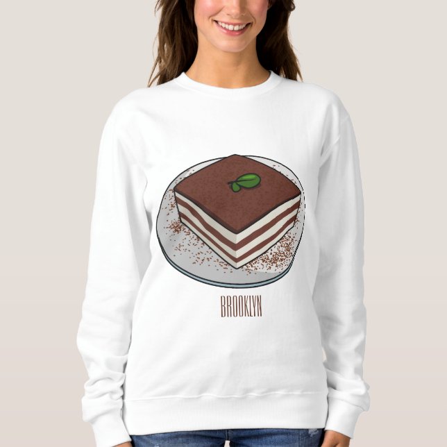 Moletom Imagem do desenho do bolo Tiramisu (Frente)