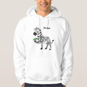 Moletom Imagem engraçada de desenho animado de zebra