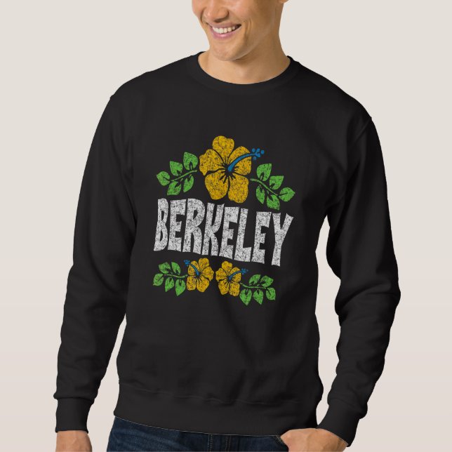 Moletom Impressão de Cor Desgastada de Flores de Berkeley (Frente)