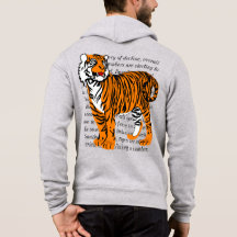 Impressão de tigre colorido moderno com texto para