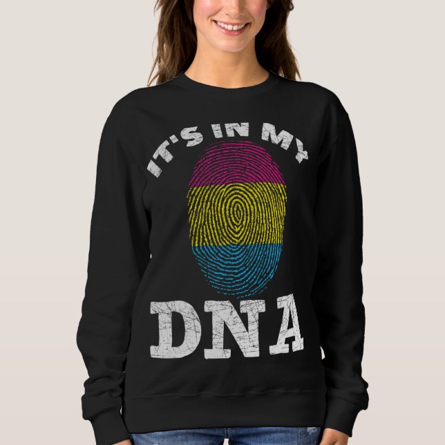 Moletom Impressão Digital Pansexual Em Meu Dna Pan Pride L (Frente)