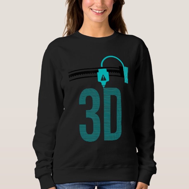Moletom Impressora 3D Para Mulheres Impressão 3D (Frente)