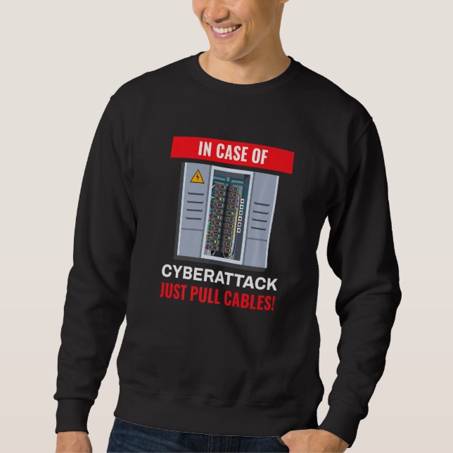 Moletom In Case Of Cyberattack I Hacker Code Hacking It Pr (Frente)