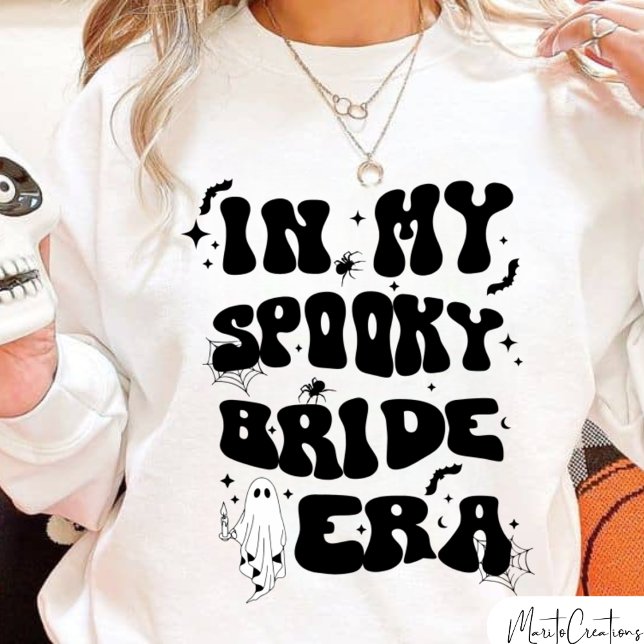 Moletom In My Spooky Bride Era, Halloween Bride, Retro  (Criador carregado)