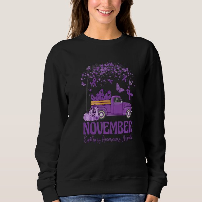 Moletom In November We Wear Purple Truck Epilepsy Awarenes (Frente)