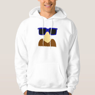 Moletom Incognito bigode e óculos Hoodie adulto