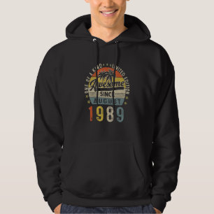 Moletom Incrível Desde Agosto De 1989 Vintage 33rd Birthda