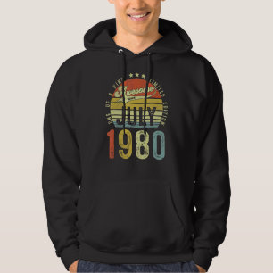 Moletom Incrível Desde Julho De 1980 Vintage 42º Aniversár