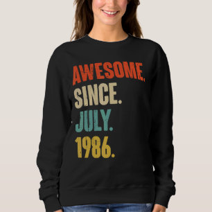 Moletom Incrível Desde julho de 1986, 36 anos, 36 anos, Pr