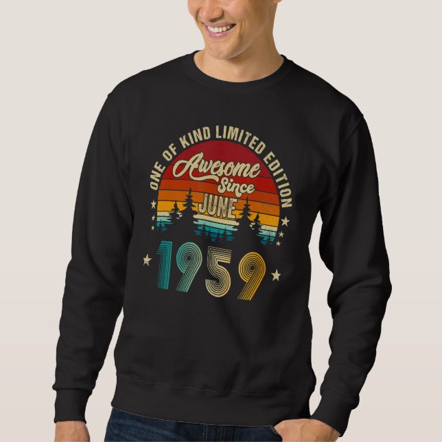 Moletom Incrível desde junho de 1959 63 anos 27.o aniversá (Frente)