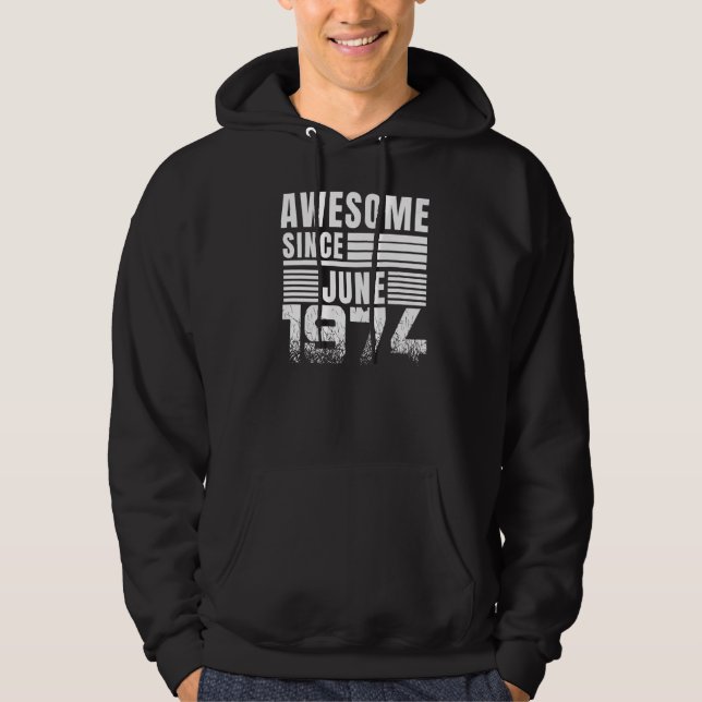 Moletom Incrível desde junho de 1974 48º aniversário (Frente)