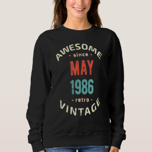 Moletom Incrível desde maio de 1986, retro vintage 1986 bi