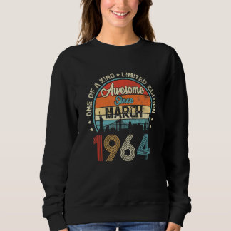 Moletom Incrível desde março de 1964 Vintage 58º aniversár