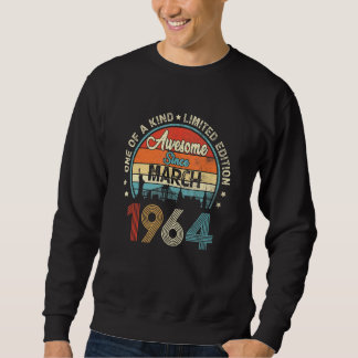 Moletom Incrível desde março de 1964 Vintage 58º aniversár