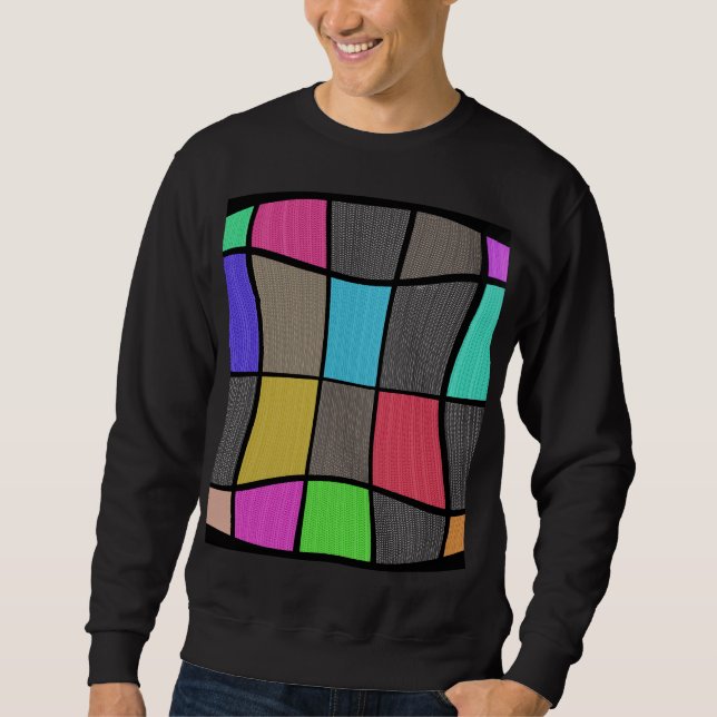 Moletom Incrível Design Moderno Estilo Mondrian (Frente)