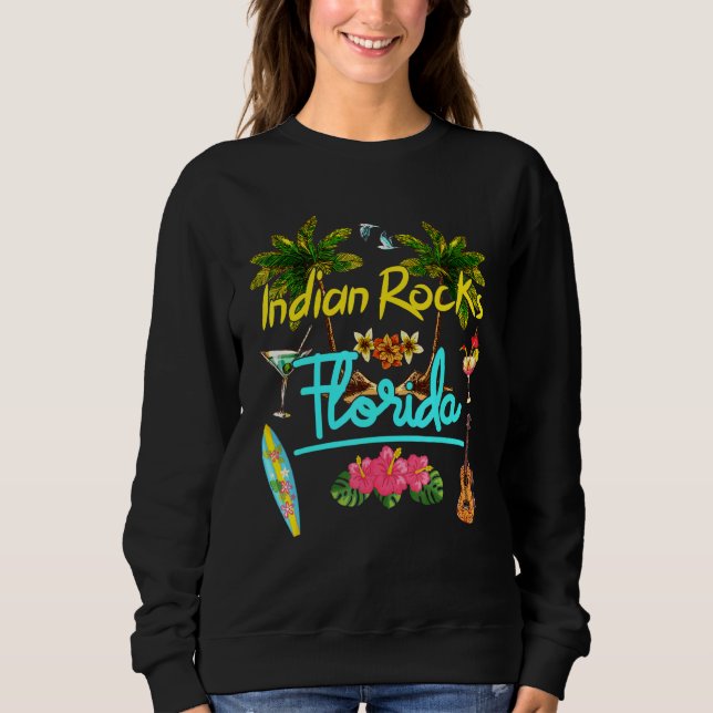 Moletom Indian Rocks Florida Beach Summer Palm Sun Set Pal (Frente)