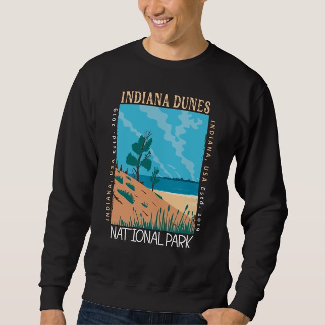Moletom Indiana Dunes National Park Vintage se aflita (Frente)