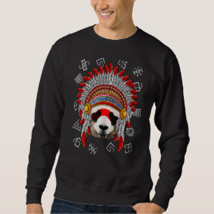 Moletom Indígenas Panda Native American Indian Headdress