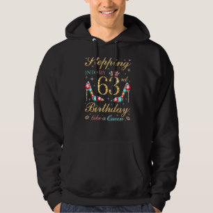 Moletom Indo Ao Meu 63º Aniversário Como Uma Rainha Chefe