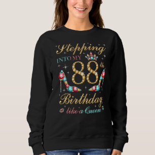 Moletom Indo Ao Meu 88º Aniversário Como Uma Rainha Chefe