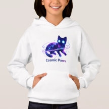 Moletom Infantil Cosmic Paws Galaxy Cat Kids