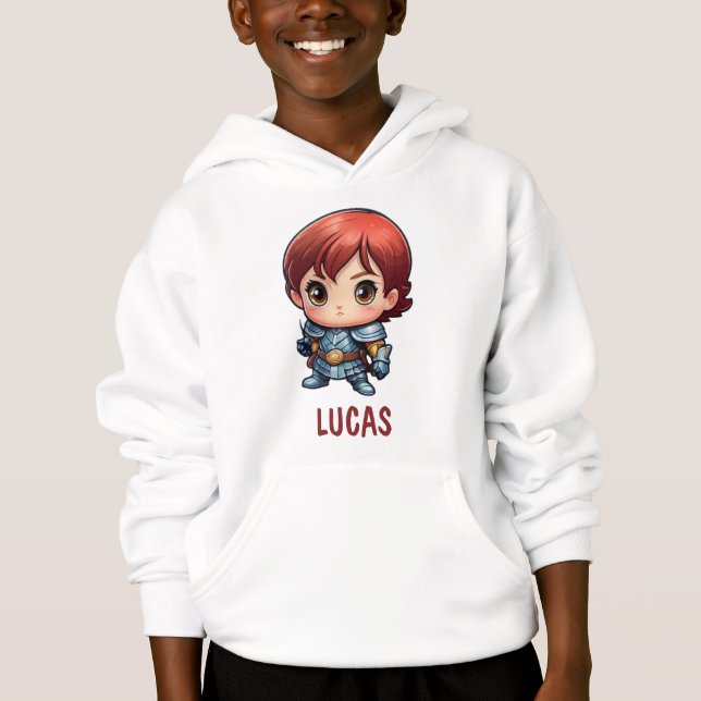 Moletom Infantil Personagem Cavaleiro Cômico Chibi (Frente)