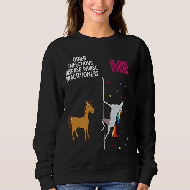 Moletom Infectious Disease Nurse Practitioner Unicorn Othe (Frente)