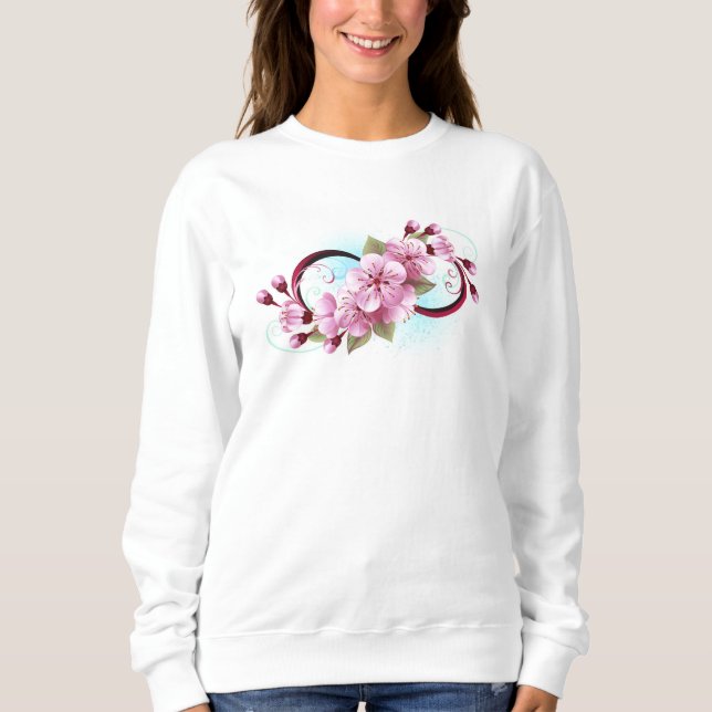 Moletom Infinidade com Flores de Flor Sakura (Frente)