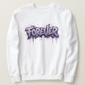 Moletom Infinidade de Lavanda de grafite "FOREVER"