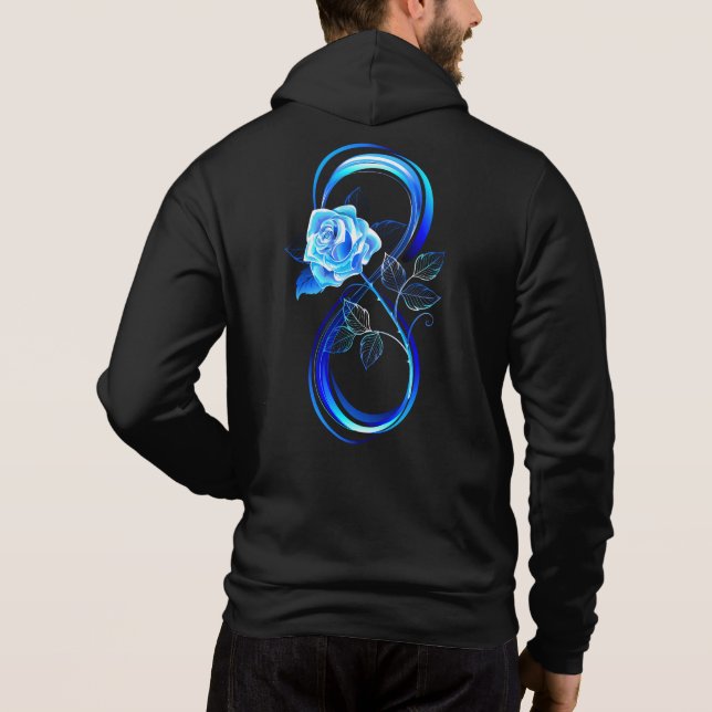 Moletom Infinito brilhante com rosa azul (Verso)