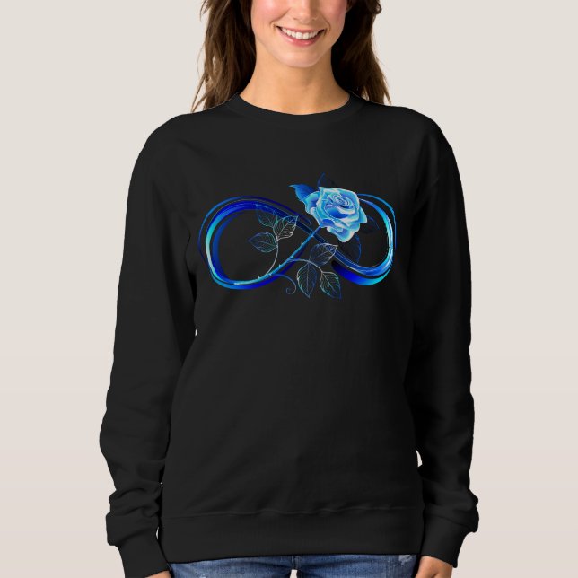 Moletom Infinito brilhante com rosa azul (Frente)